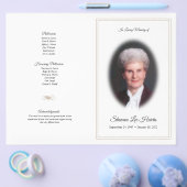 Programma voor begrafenissen | Foto met Gold Trim Flyer (Enkel)