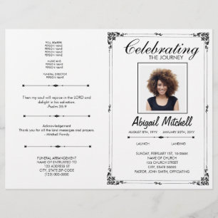 Programma voor begrafenissen Het vieren van de r Flyer