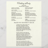 Programma voor begrokatholieke weddenschappen briefhoofd (Achterkant)