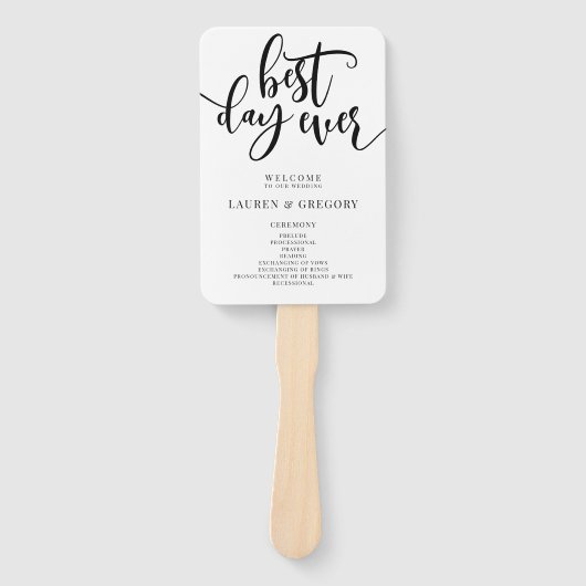 Programma voor beste dagelijkse weduwen handwaaier (Voorkant)