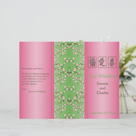 Programma voor bloedige bloeding in roze en groene (Staand voorkant)