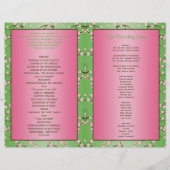 Programma voor bloedige bloeding in roze en groene (Achterkant)