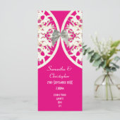 Programma voor bruiloft in de kerk van de Roze en  (Staand voorkant)