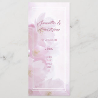 Programma voor bruiloft van de Roze bloemenkrokerk