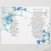 Programma voor de begrafenis van de "BiFold Blue F Flyer (Achterkant)