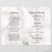 Programma voor de begrafenisherdenking van service (Achterkant)