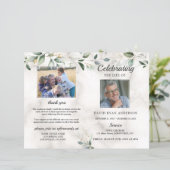 Programma voor de begrafenisherdenking van service (Staand voorkant)