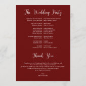 Programma voor de beste dag van het huwelijk (Achterkant)