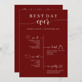 Programma voor de beste dag van het huwelijk (Voorkant / Achterkant)