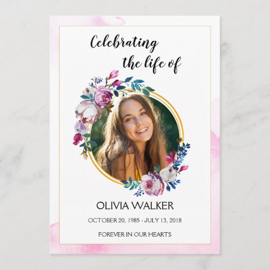 Programma voor de bestelling van paarse bloemen (Voorkant)