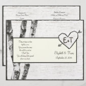 programma voor de bruiloft van de vogelboom (Voorkant / Achterkant)