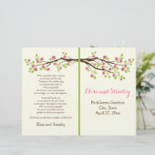 Programma voor de lentebruiloft van roze kersen (Staand voorkant)