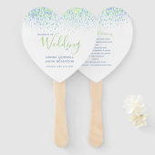 Programma voor de waterverf van de groene dabs handwaaier (Voorkant en achterkant)