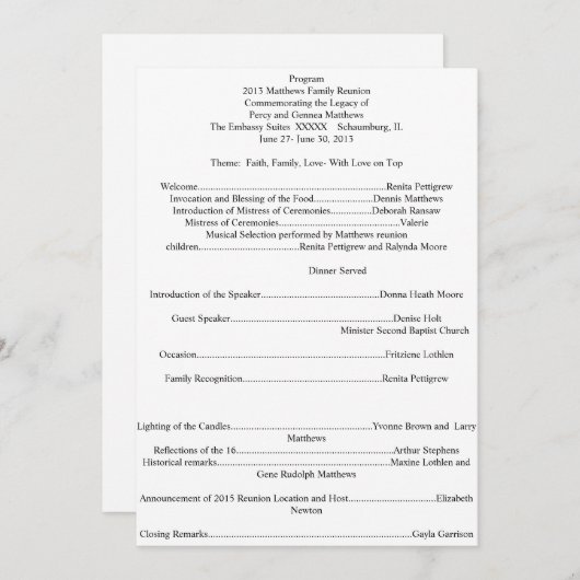 Programma voor gezinshereniging (Voorkant / Achterkant)