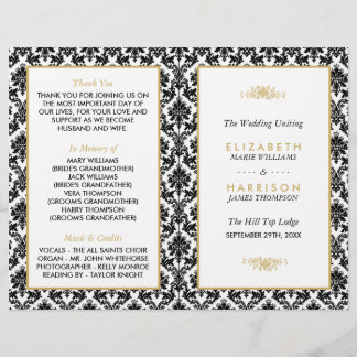  programma voor gouden, zwarte en witte bruiloft