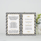 programma voor gouden, zwarte en witte bruiloft (Staand voorkant)