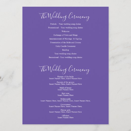 Programma voor het binden van paarse irisbloem (Achterkant)