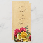 programma voor het binden van rode en gele rozen (Voorkant / Achterkant)