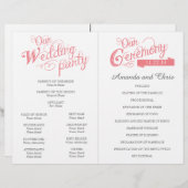 programma voor het huwelijk tussen koraalliefhebb (Voorkant / Achterkant)