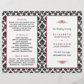  programma voor het huwelijk tussen rood, zwart en