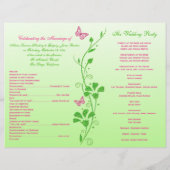 Programma voor het rondbinden van roze en groene v (Achterkant)