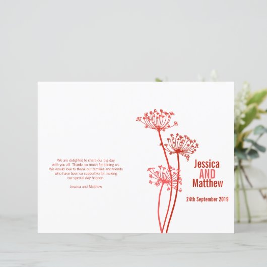 Programma voor het trekken van rode bloemen (Staand voorkant)