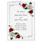 Programma voor kerstbruiloft met rode en witte Roz (Voorkant)