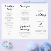 Programma voor liefdevolle drievierde bruiloft in  flyer (Enkel)