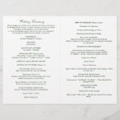 Programma voor Megan katholieke Wedding Mass (Achterkant)