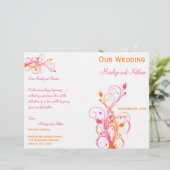 Programma voor Oranje, Roze en Witte Floral Weddin (Staand voorkant)