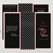 Programma voor rode, zwarte en witte poka-weddensc (Voorkant / Achterkant)