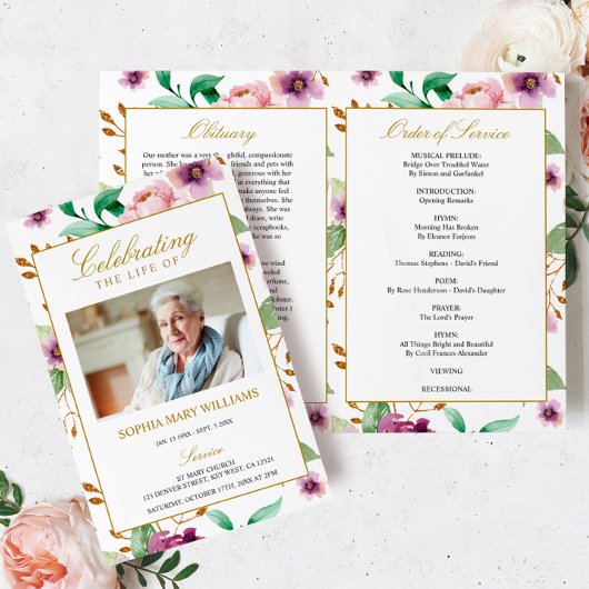 Programma voor roze en Paarse begrafenissen | Dien