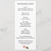 Programma voor roze rozen en Ferns Wedding (Achterkant)