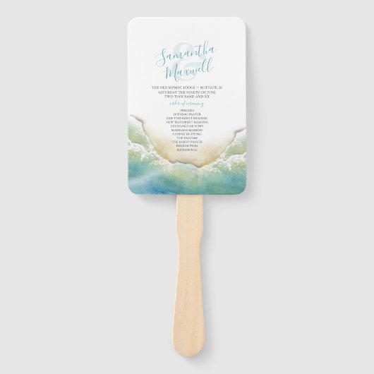 Programma voor Tropisch-Blauwsweddenschap Handwaaier (Voorkant)