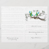 Programma voor  vogelblauwe en groene bruiloft (Voorkant)