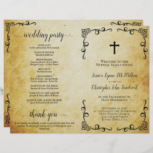  programma voor weduwschap tussen de Heilige Matri (Voorkant / Achterkant)