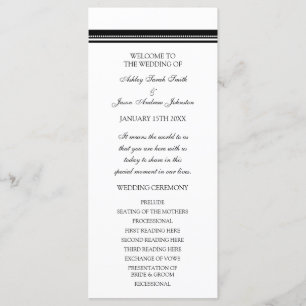 Programma voor zwart-witbruiloft