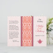 Programma Watermeloen en Coral Damask Wedding (Staand voorkant)