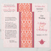 Programma Watermeloen en Coral Damask Wedding (Voorkant / Achterkant)