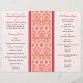 Programma Watermeloen en Coral Damask Wedding (Achterkant)