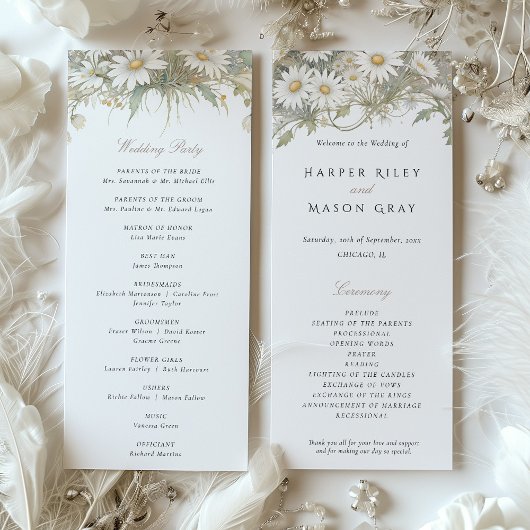 Programma Wedding Wild Daisies