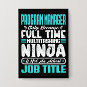 Programmamanager Functie Titel Beroepsvaardigheden Button (Voorkant)
