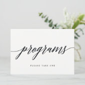 Programma's Bord - Modern Schrift (Staand voorkant)