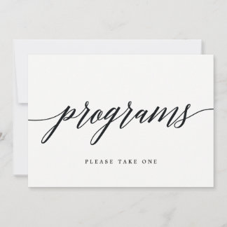 Programma's Bord - Modern Schrift