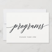 Programma's Bord - Modern Script (Voorkant)