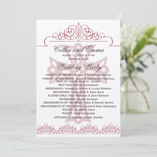 Programma's voor grensoverschrijdende bruiloft (Staand voorkant)