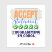 Programmation Cobol avec autocollant d'instruction (Feuille)