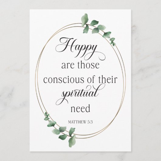 Programme 2026 JW Year Text Calendar Card (Devant)