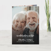 Programme 4-Photo Célébration de la vie / Funérailles / Mémo (Devant)