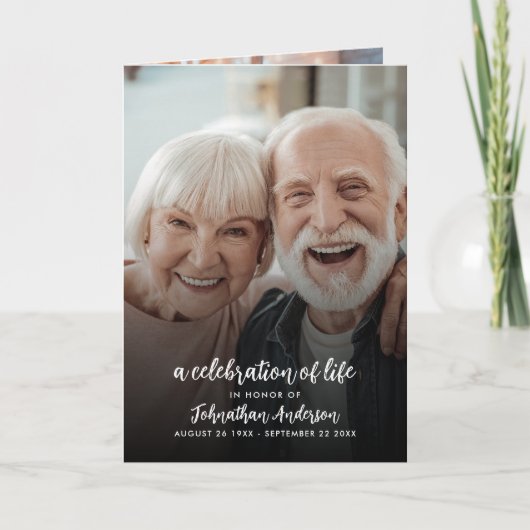 Programme 4-Photo Célébration de la vie / Funérailles / Mémo (Devant)